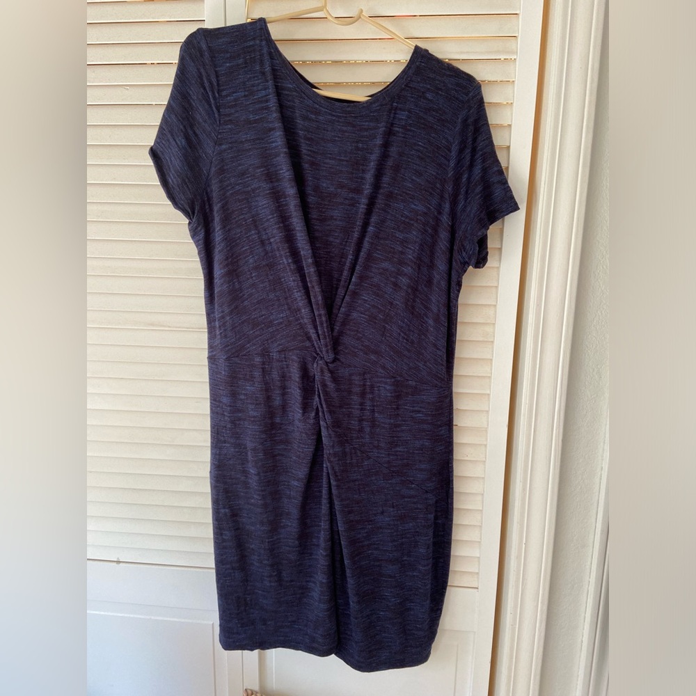 Navy Blue Short Sleeve Dress